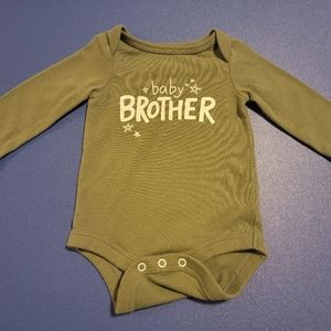 Newborn boys "baby brother" top